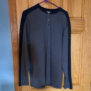 Avalanche Men's Navy Striped Long Sleeve Henley